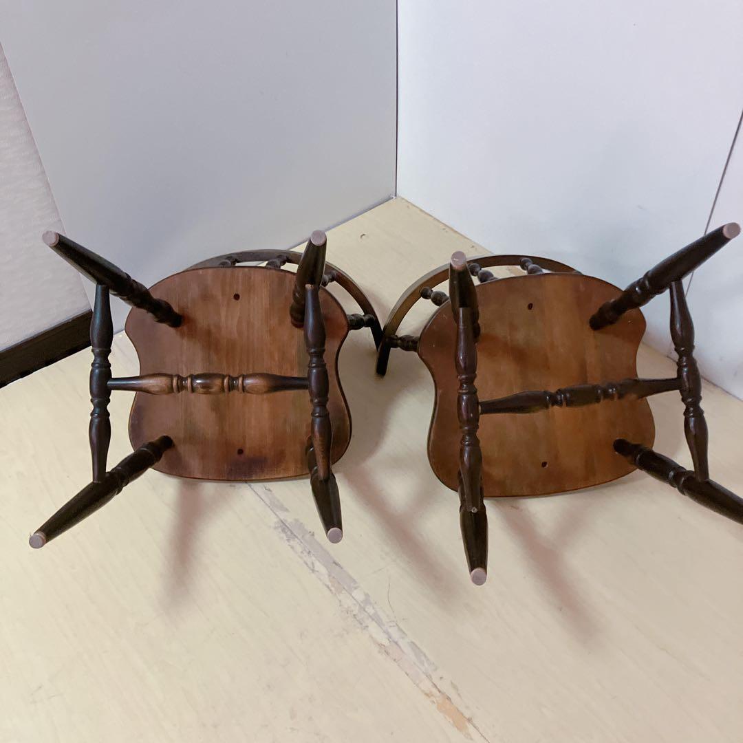 飛騨産業　木製　キャプテンチェア　2脚セット　ダイニングチェア　アームチェア　②