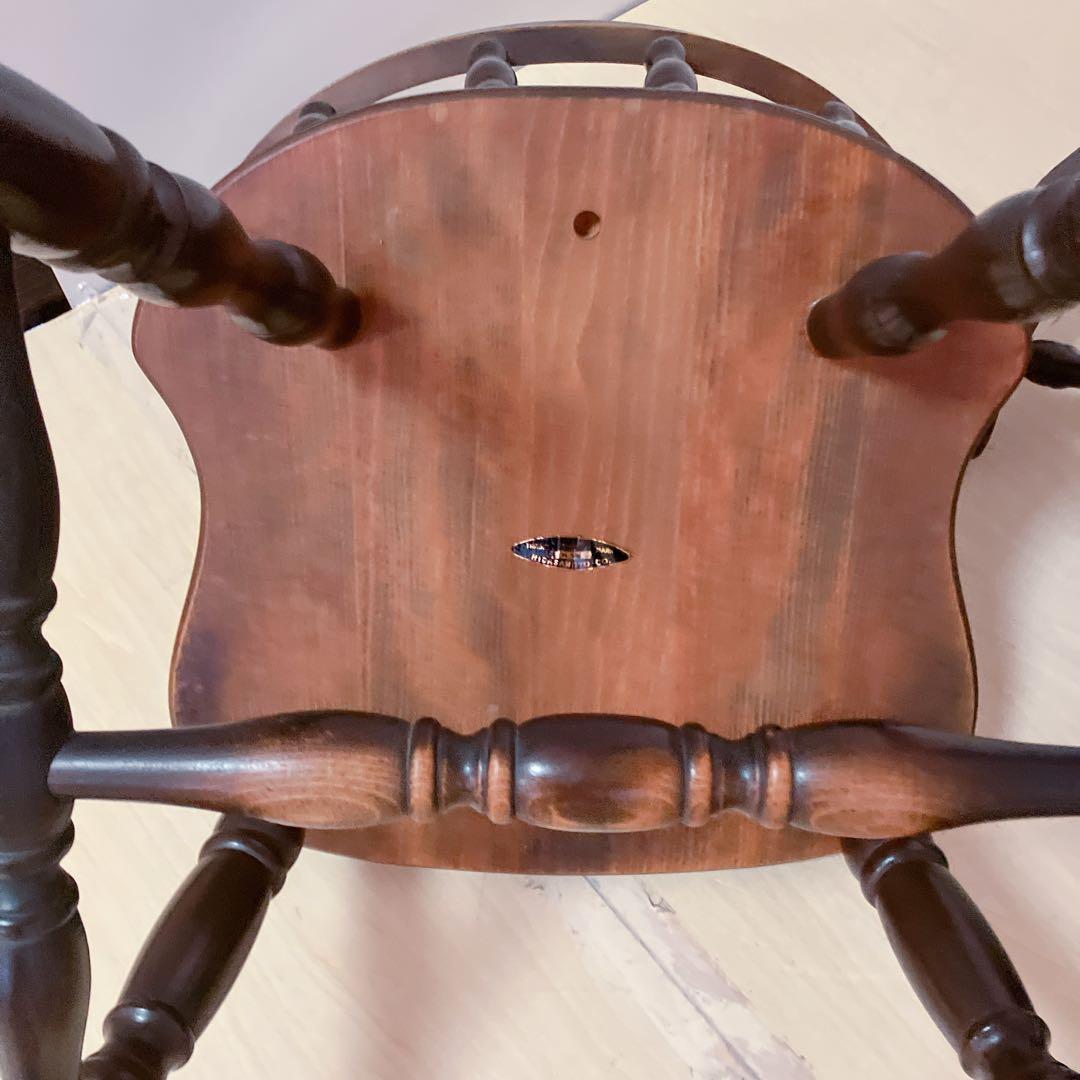 飛騨産業　木製　キャプテンチェア　2脚セット　ダイニングチェア　アームチェア　②