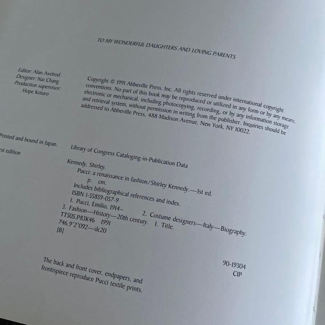 希少！214ページ◆エミリオプッチPucci洋書1991年