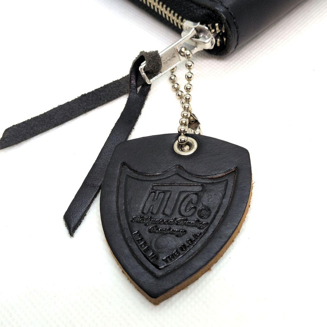 【極美品】HTC　T-2　ジッパー　ミディアムウォレット　スター　スタッズ　黒