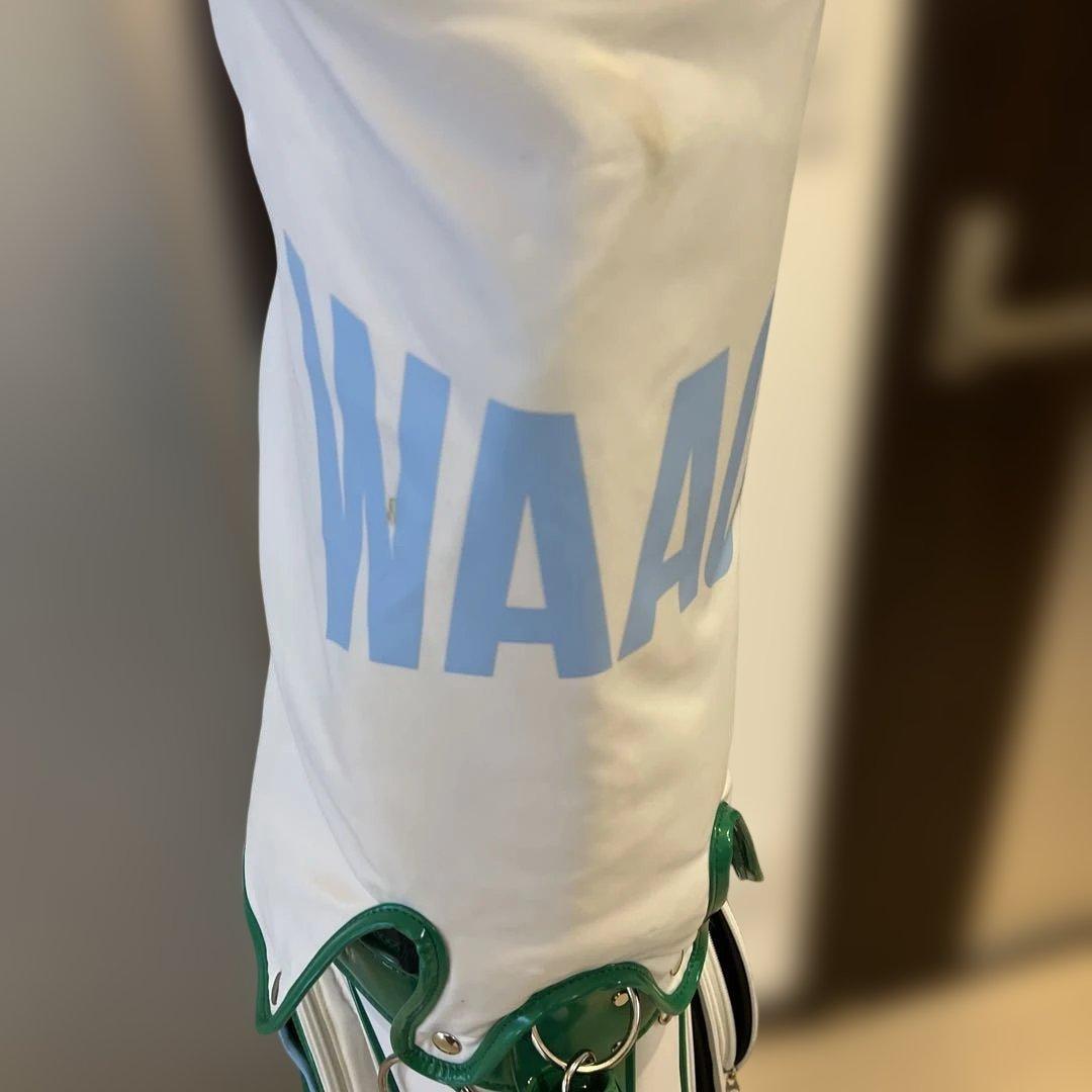 WAAC ゴルフキャディバッグ ホワイト/グリーン