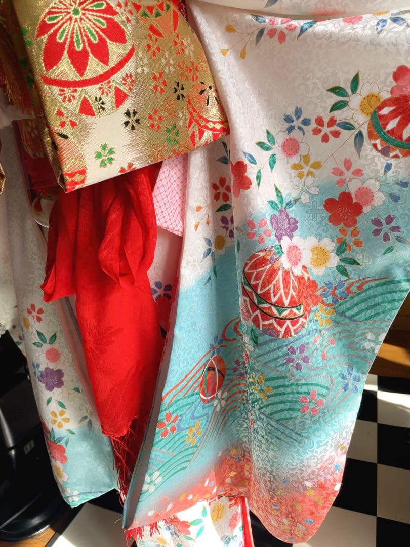 七五三 7歳様グラデーション着物セット