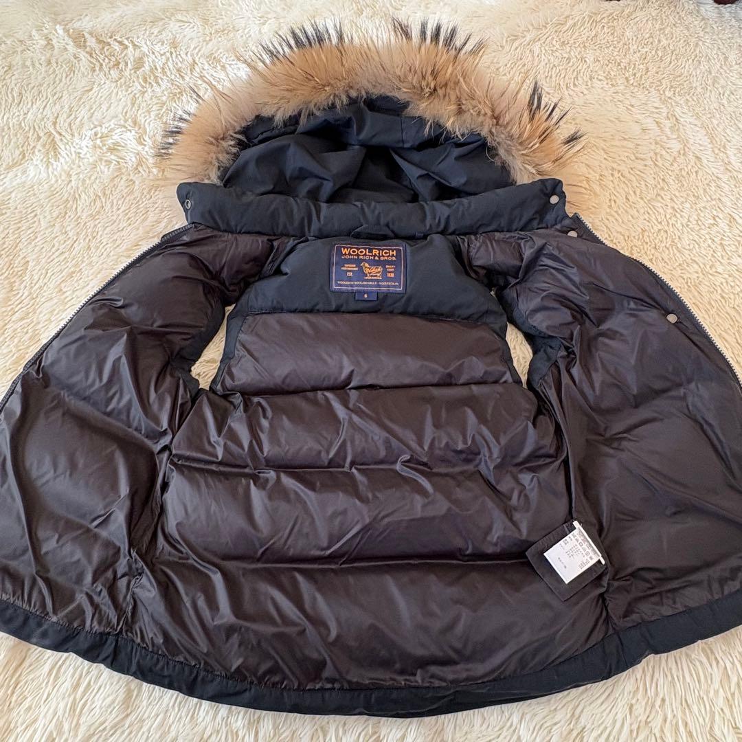 ウールリッチ　タヌキファー フード付 ダウンベスト レディース 3way 紺　S