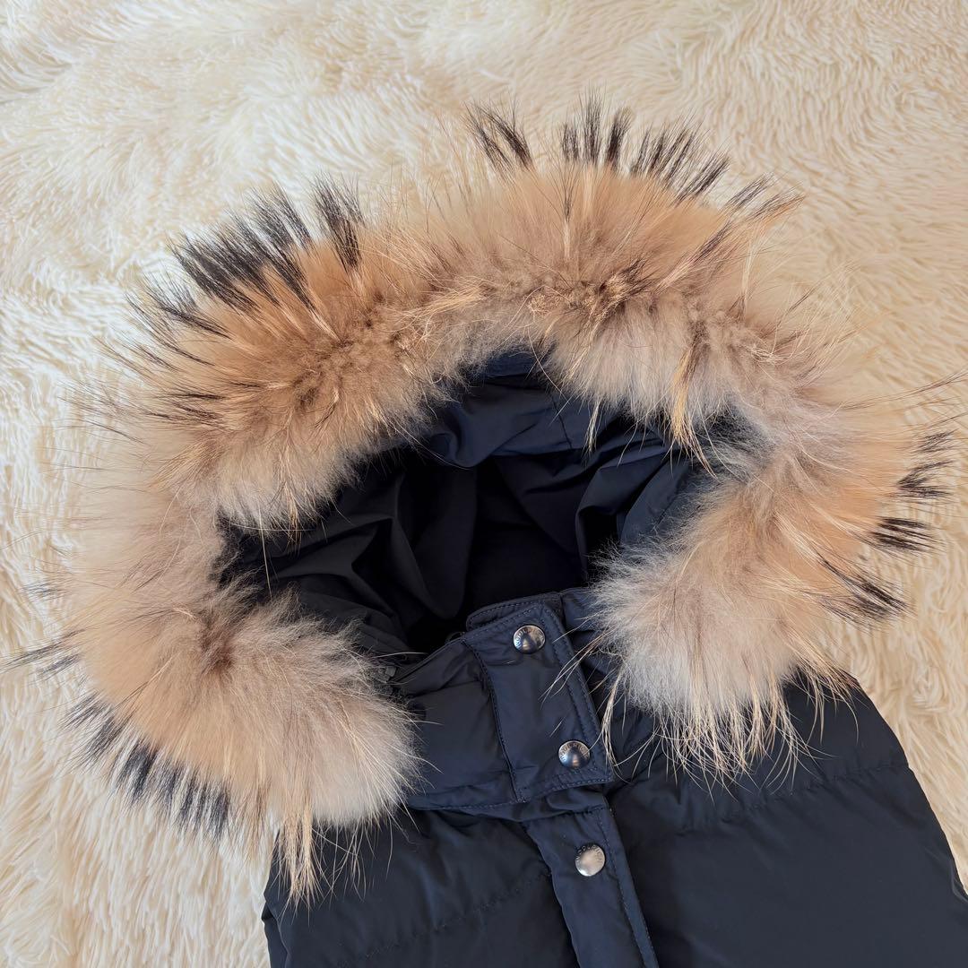 ウールリッチ　タヌキファー フード付 ダウンベスト レディース 3way 紺　S