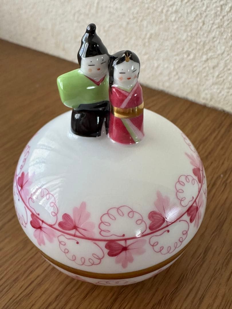 【美品】ヘレンド 雛小筺 ピンクパセリ