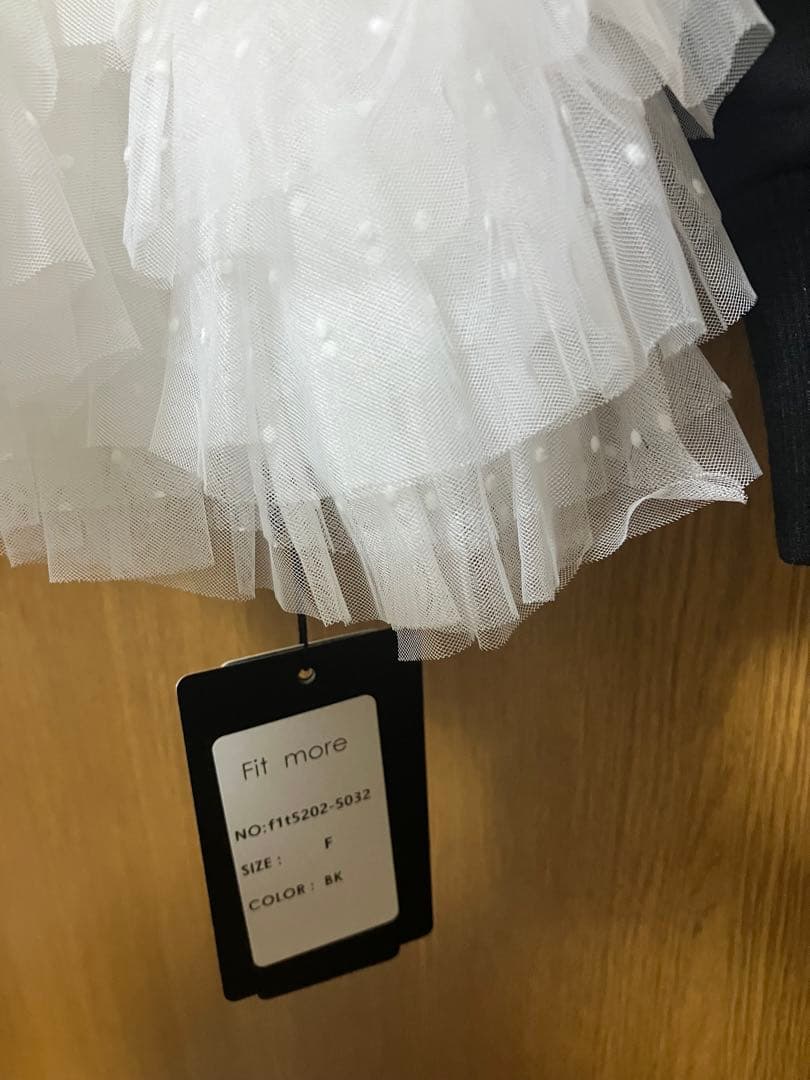 fitmore ミルフィーユフリルスウェット ブラック