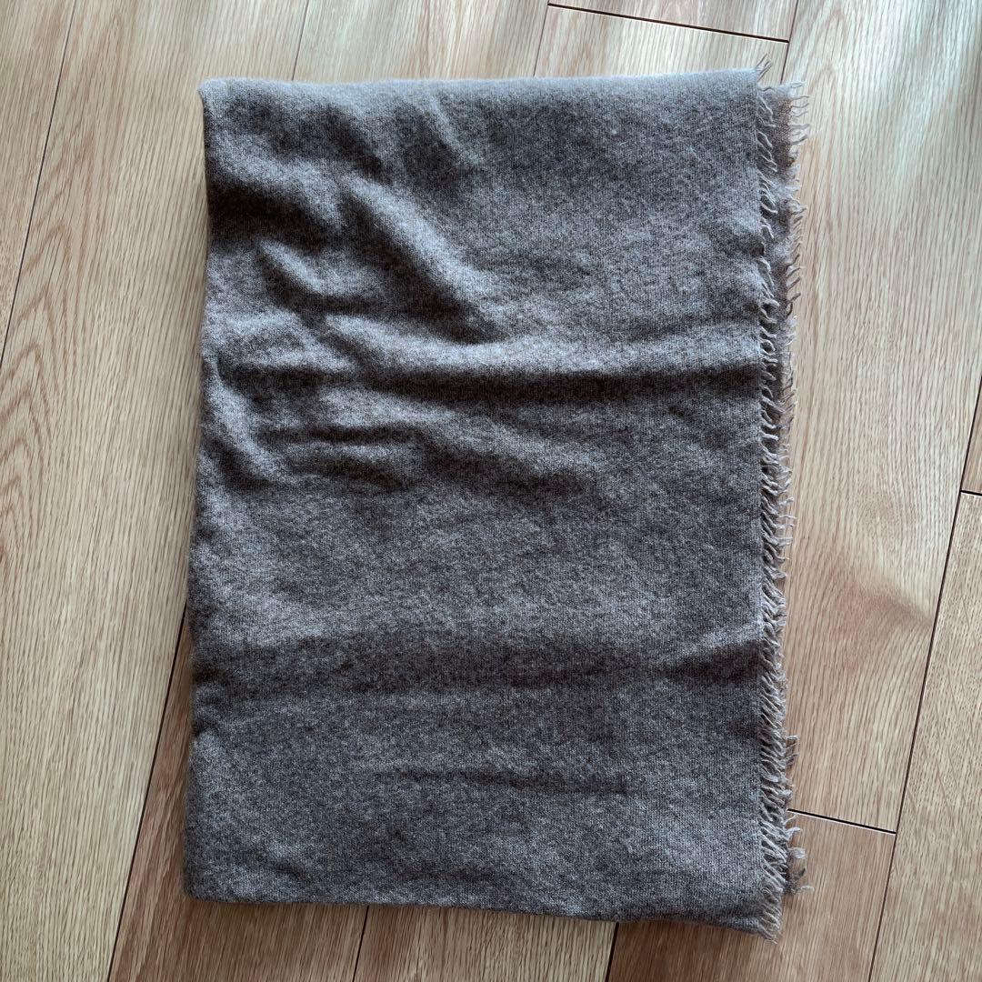 100%カシミヤ ブラウンストール イタリア製