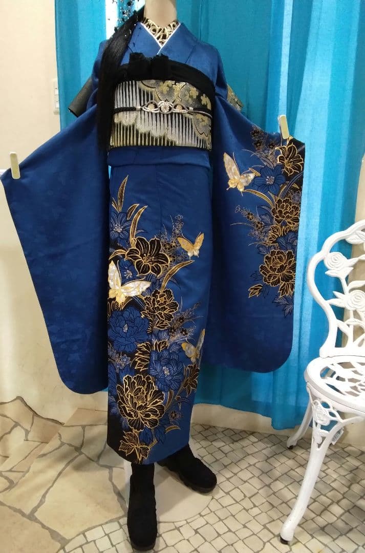 振袖フルセット、正絹振袖成人式、落款、半襟、重ね衿、帯揚げ帯締め、西陣袋帯、襦袢