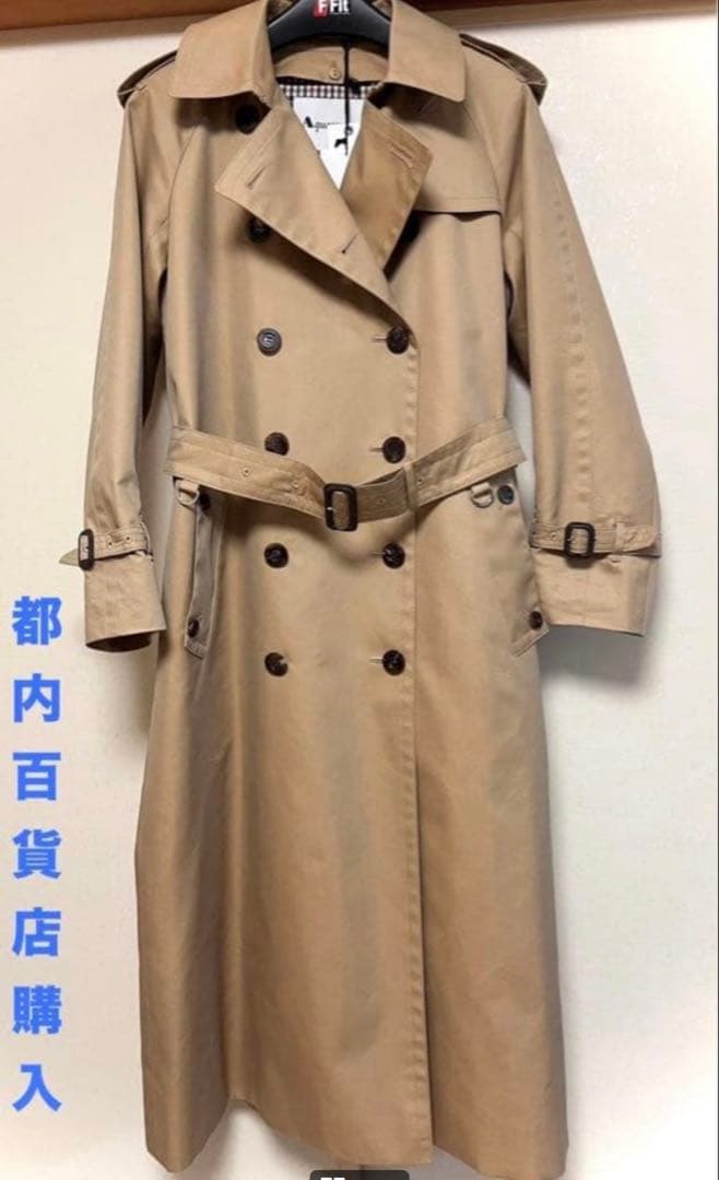 アクアスキュータム トレンチコート ロング サイズ8 ベージュ