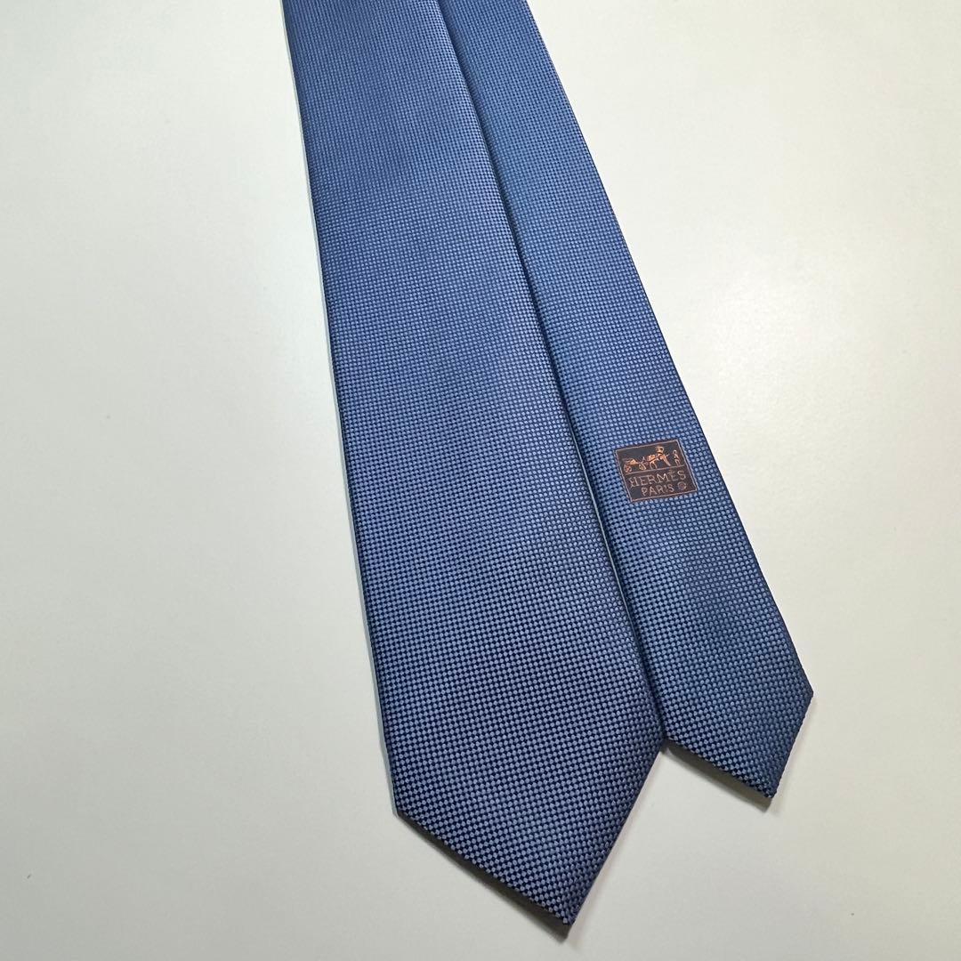 名作✨良品✨HERMES エルメス　ネクタイ サントノーレ　市松柄