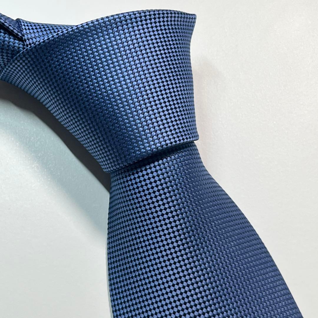 名作✨良品✨HERMES エルメス　ネクタイ サントノーレ　市松柄