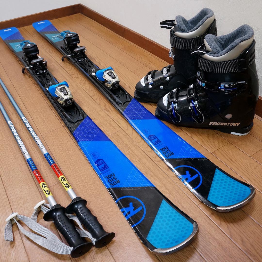 メンテ済 152cm 靴26～26.5cm ROSSIGNOL スキーセット