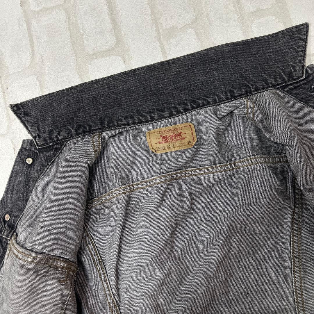 値下げ リーバイス Levi’s 70505 3rd 先染め ブラック Gジャン