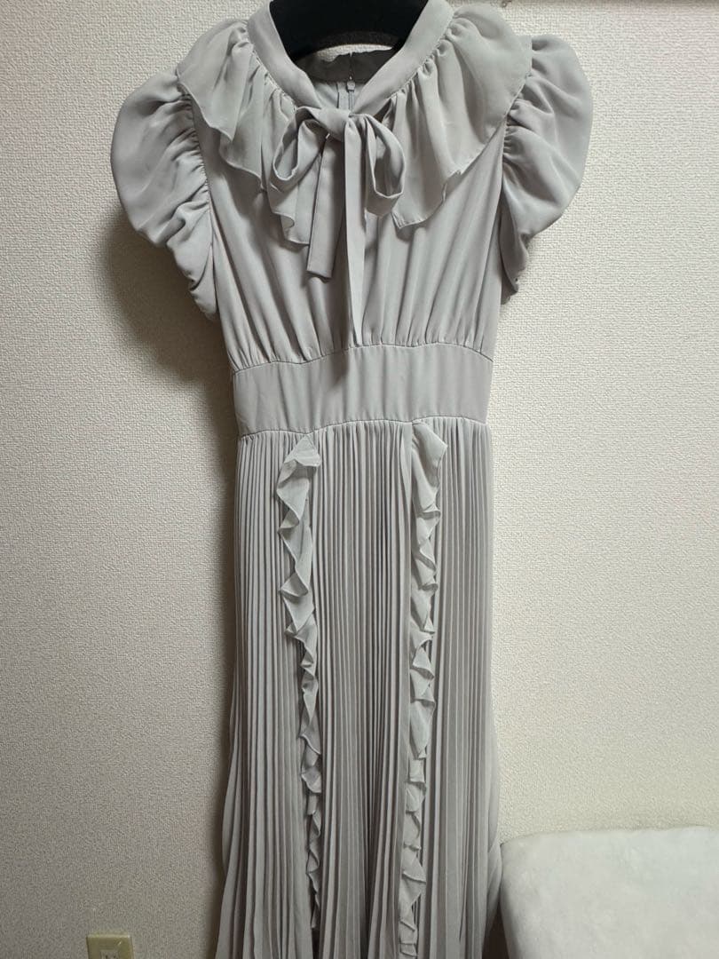 最終値下げ‼️RoseMuse chiffon pleated dress グレー