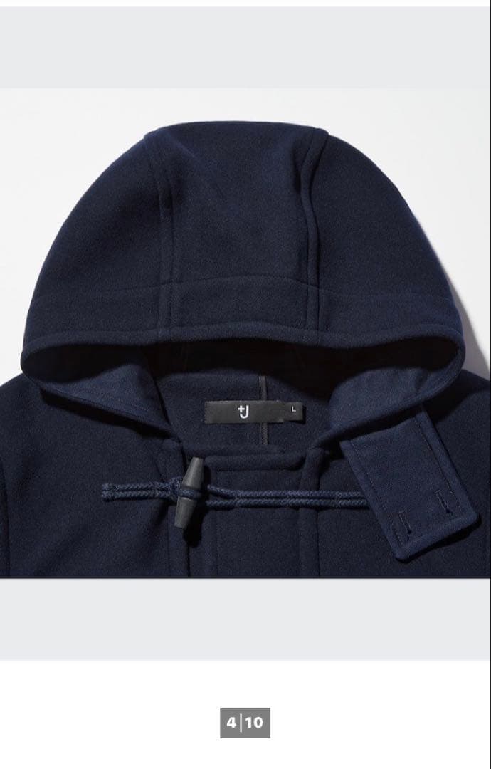 新品未使用 uniqlo プラスJ ネイビー ダッフルコート L