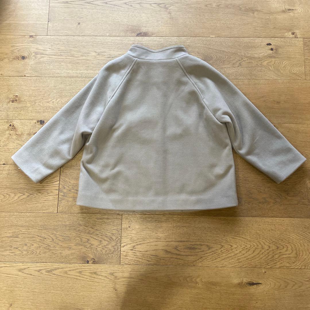 新品 フェルゥ コート サイズ2 スタンドネックウールライク キャメル系