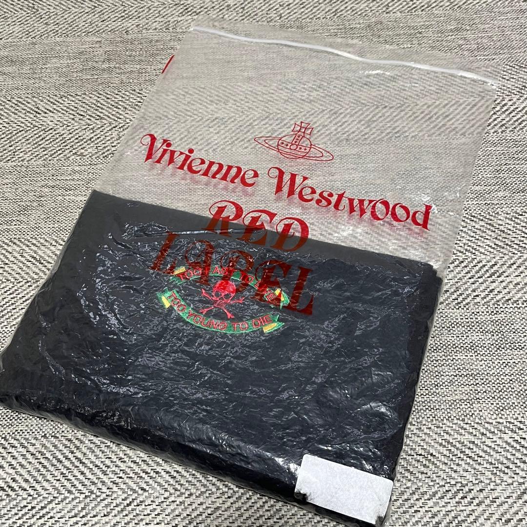 美品　vivienne westwood カシミヤ100%マフラー　ドクロ　ロゴ