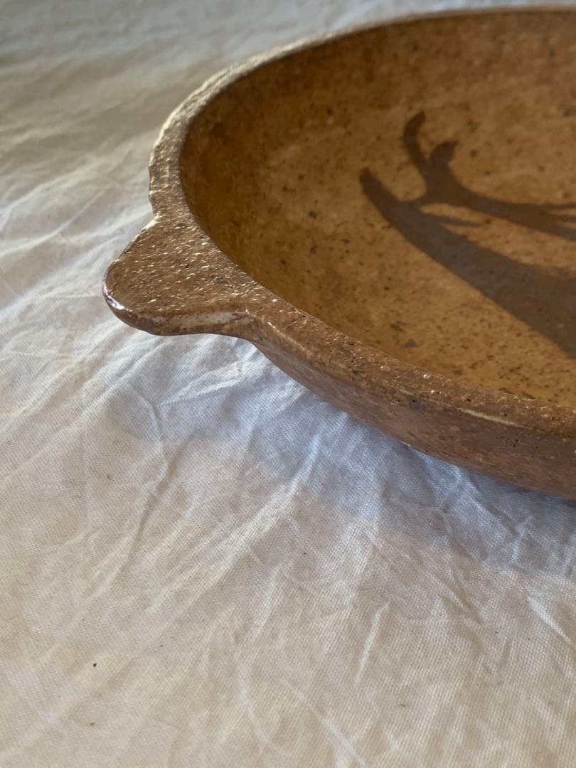 石原稔久さん　鹿絵付鉢　皿　22cm