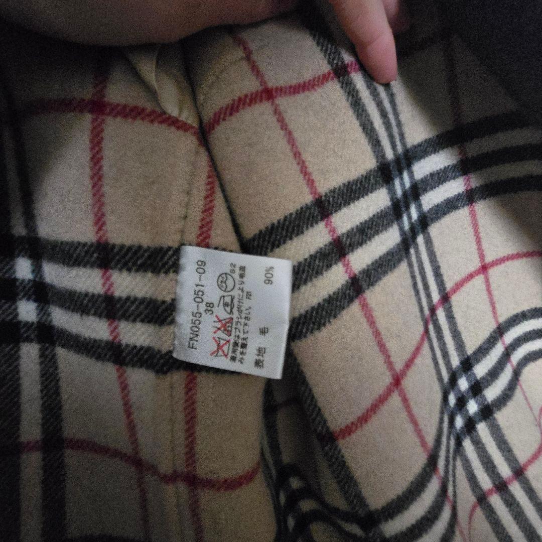 【SALE】バーバリー ダブルフェイス コートウール カシミヤ ノバチェック
