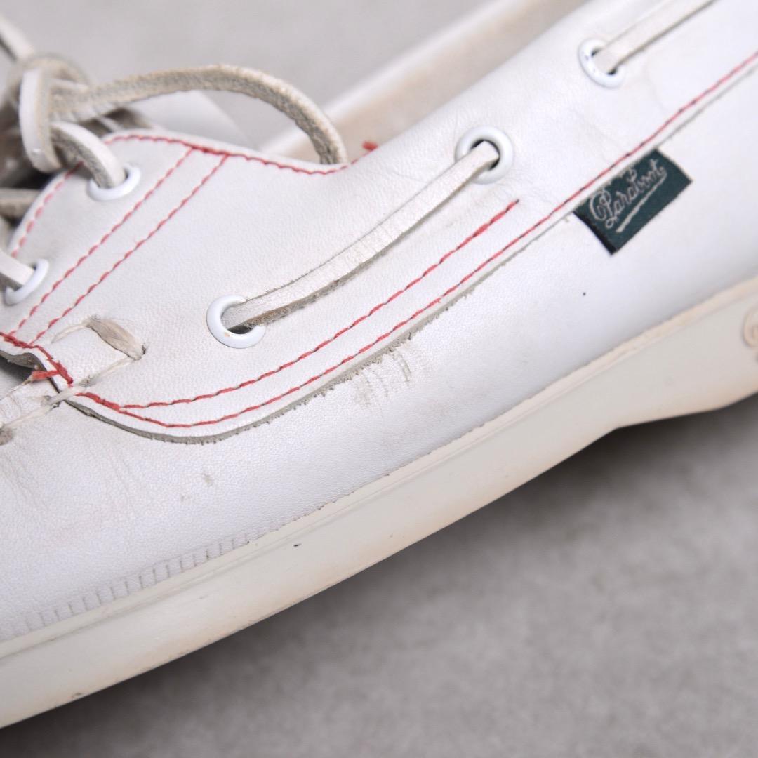 【ビームス別注】メンズ パラブーツ バース マリン デッキシューズ 白 ホワイト