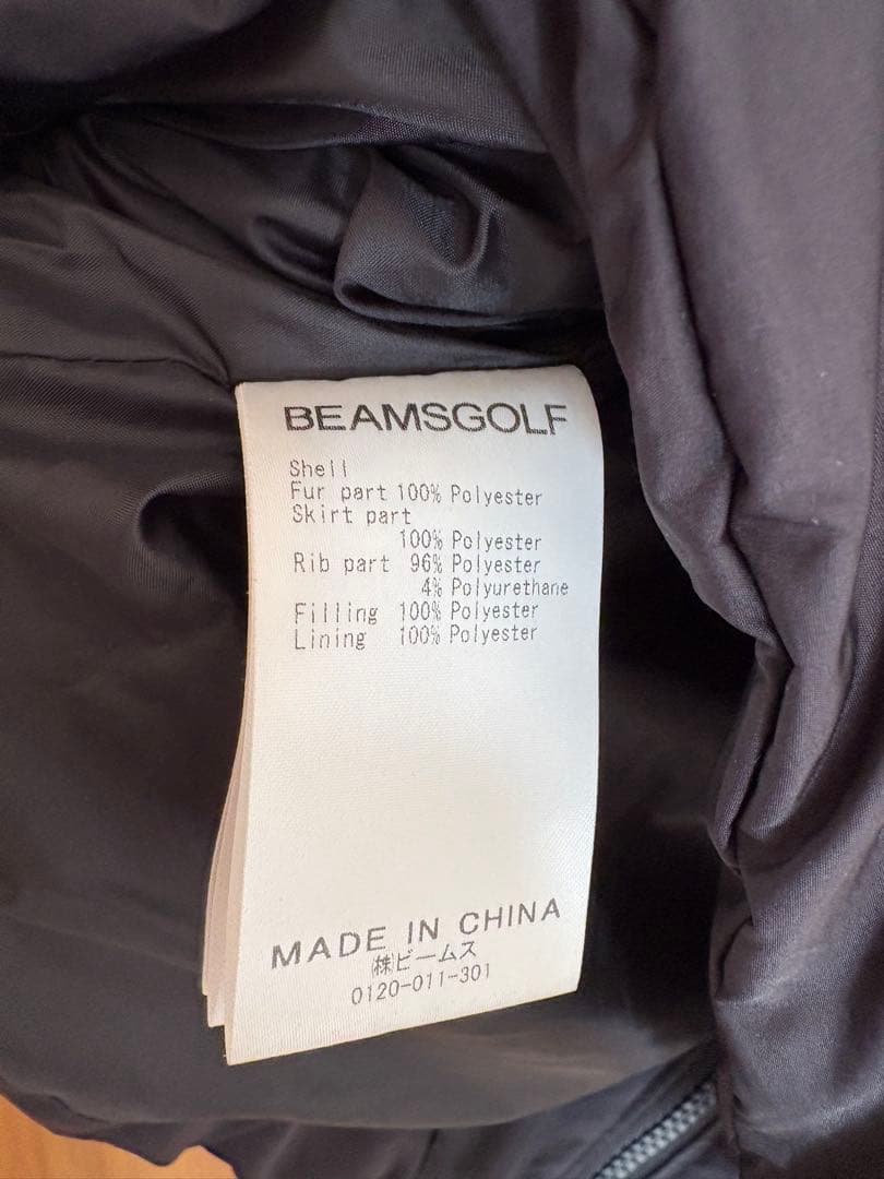 BEAMS GOLF ファー　中綿　ワンピース ブラック M