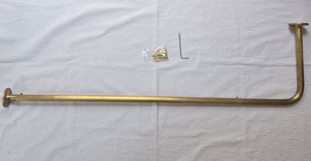 [週末特価]上手工作所　真鍮製 L字天吊りハンガーバー S H220