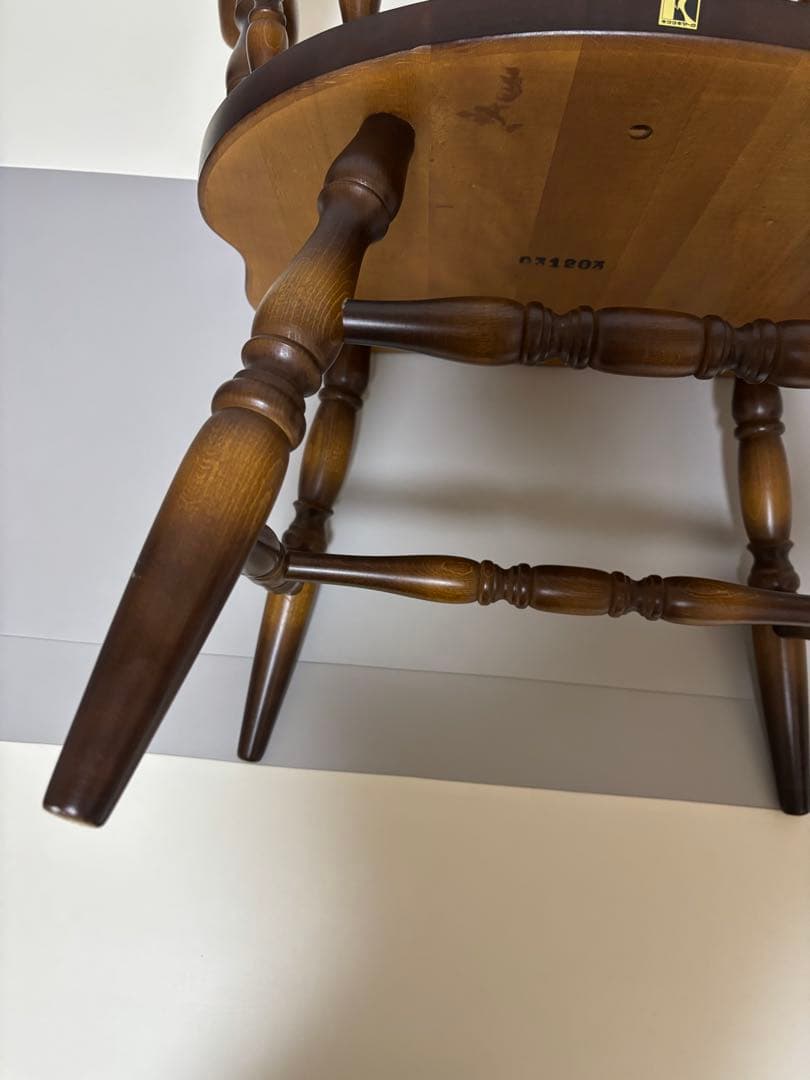 あい※専用 【美品】飛騨産業 キツツキマーク ウィンザーチェア レトロ ①