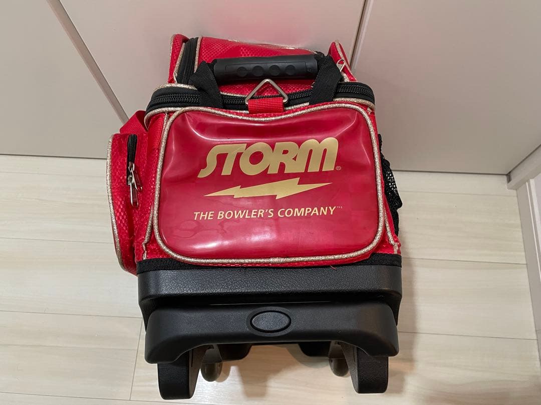 STORM 2ボールローラーバッグ 赤 キャスター付き