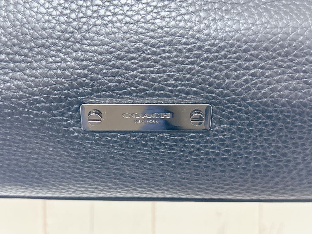 【ホープ】COACH 黒 レザー ショルダーバッグ