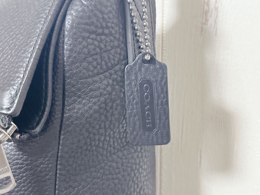 【ホープ】COACH 黒 レザー ショルダーバッグ