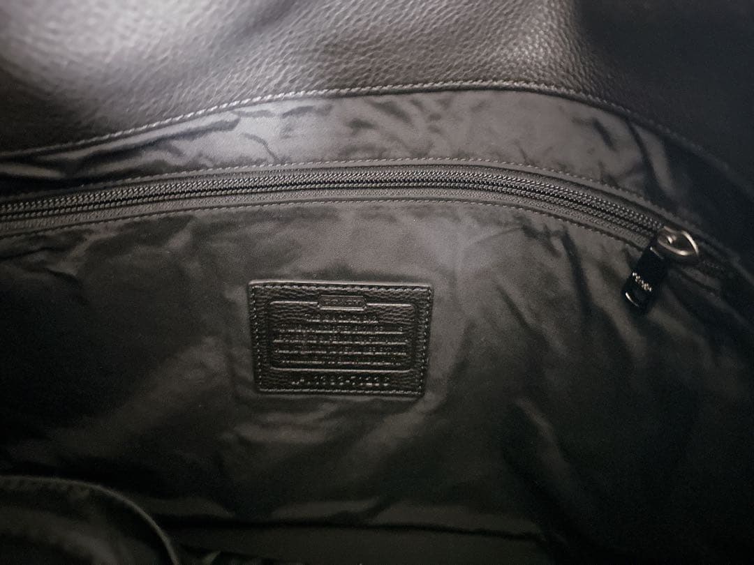 【ホープ】COACH 黒 レザー ショルダーバッグ