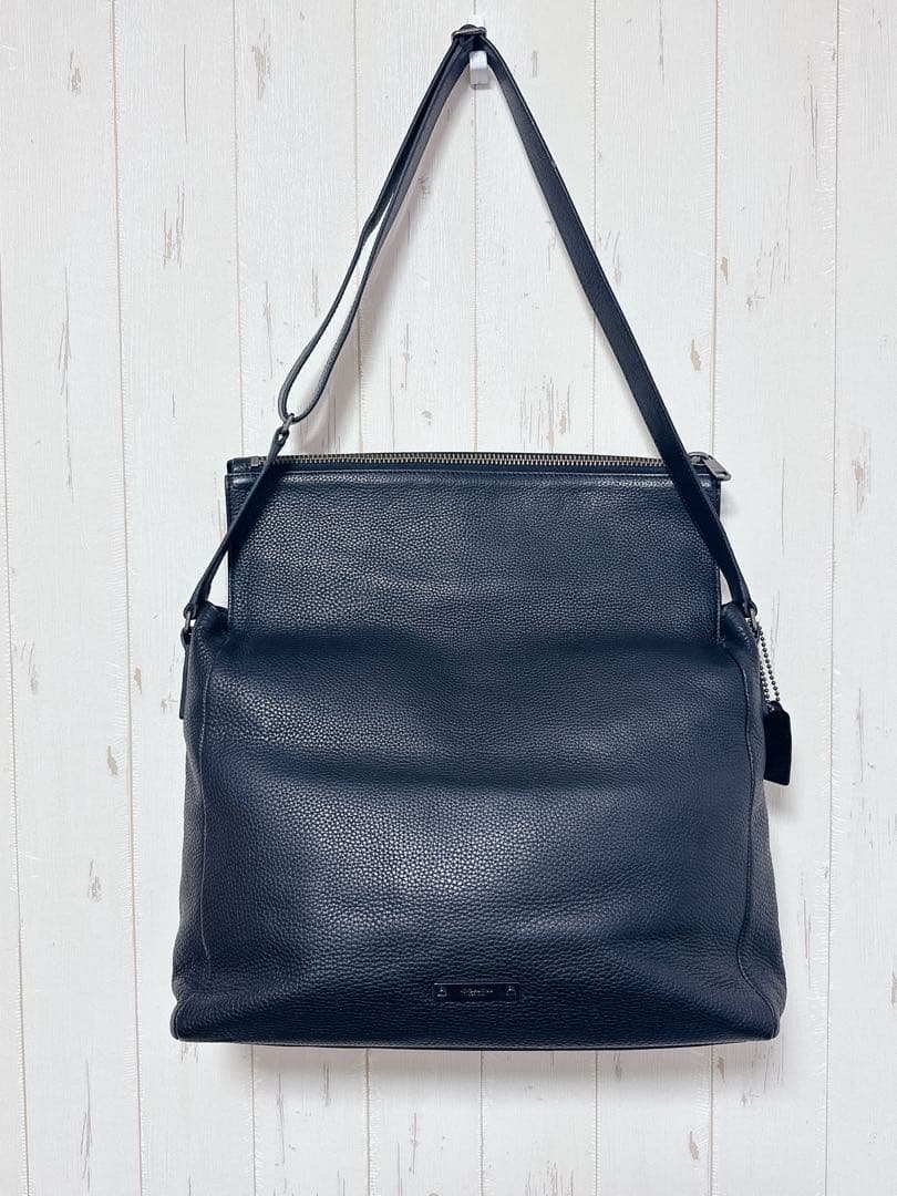 【ホープ】COACH 黒 レザー ショルダーバッグ