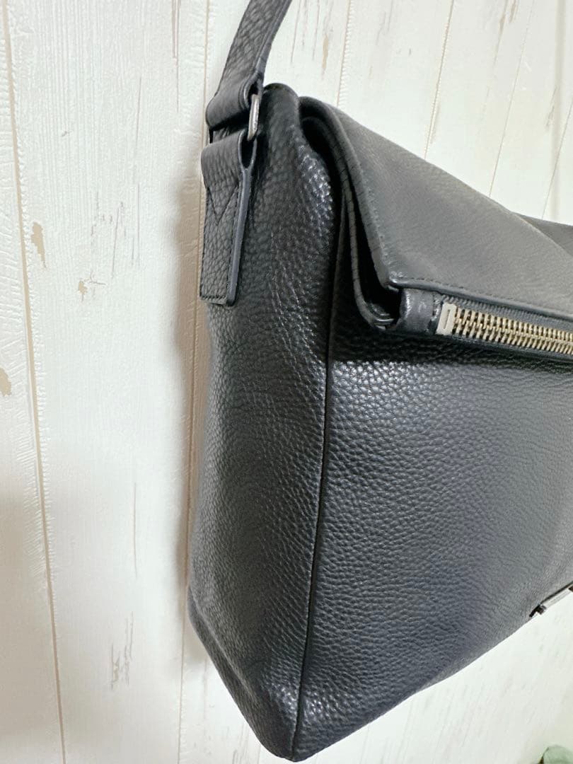 【ホープ】COACH 黒 レザー ショルダーバッグ