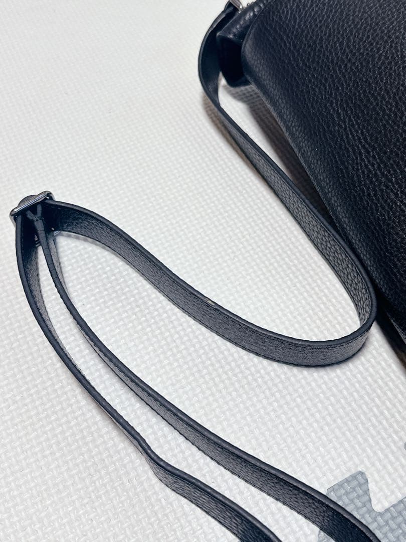 【ホープ】COACH 黒 レザー ショルダーバッグ