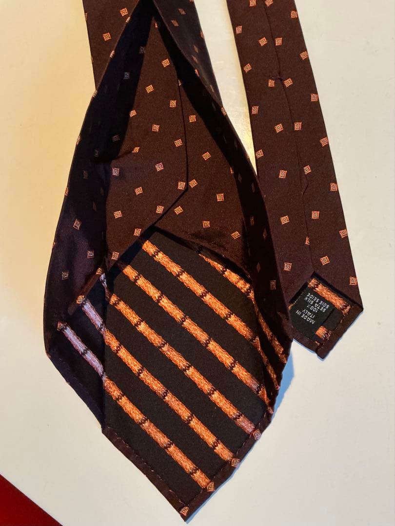 アットヴァンヌッチ セッテピエゲ 小紋柄 ネクタイ セブンフォールド社