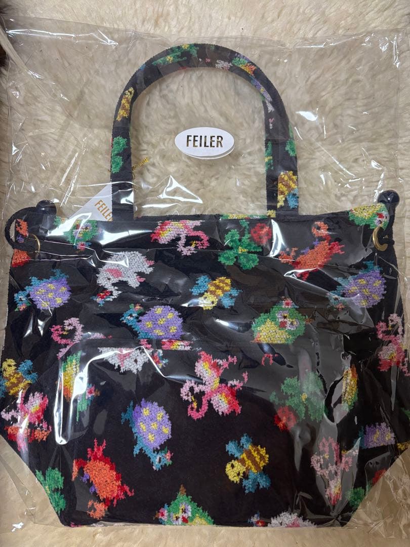 フェイラー✖️神崎恵 巾着バッグ ネイビー ファンキーフォーチュン