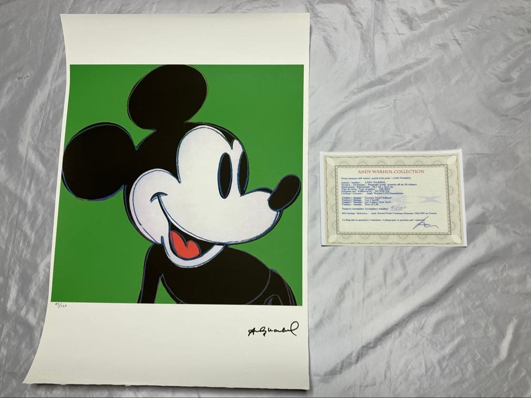 T*N様 限定100枚 アート品 （模写）アンディ・ウォーホル ミッキーマウス【