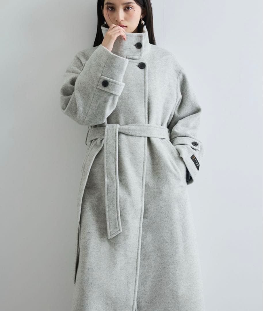 vis 【静電気防止】2way毛混シャギーロングコート