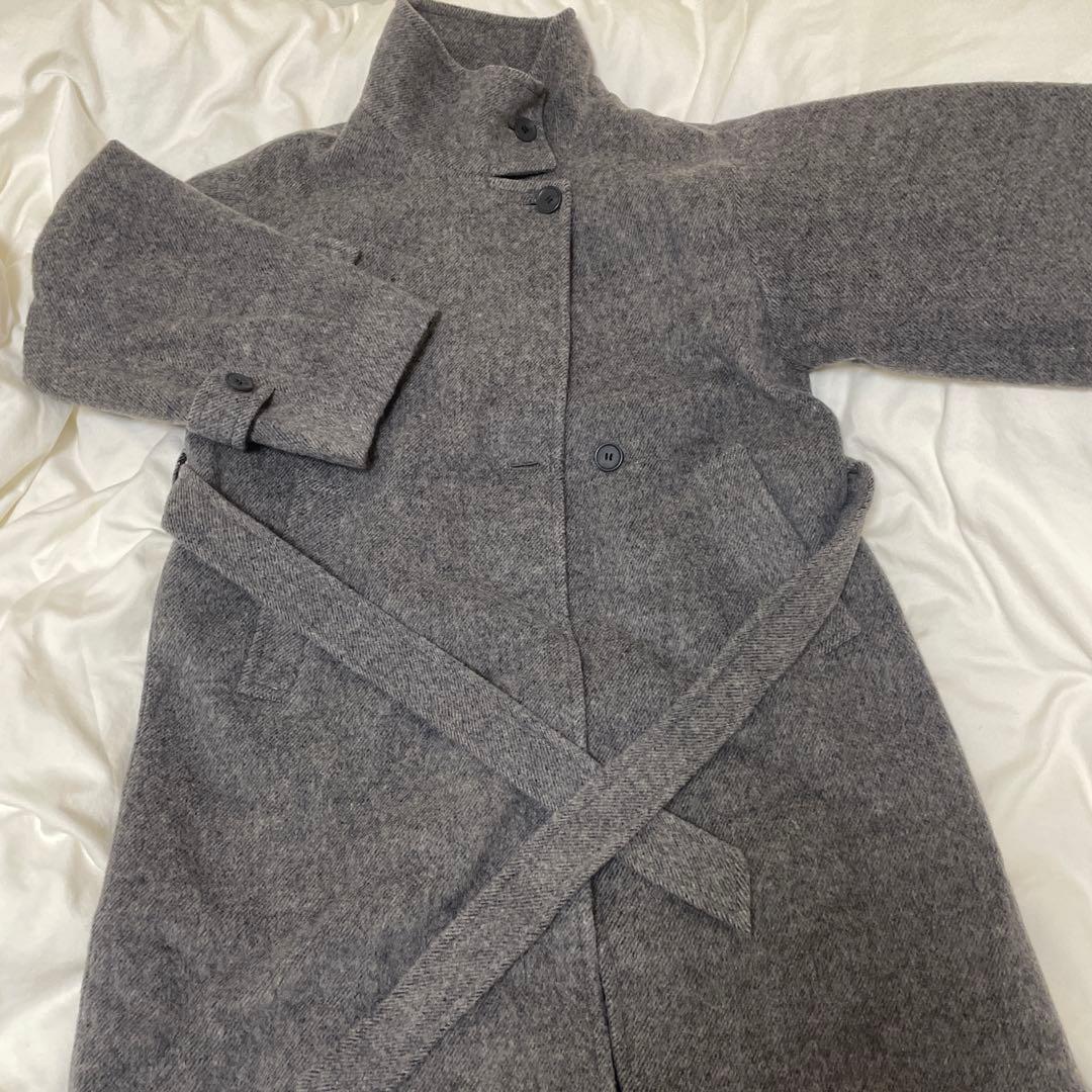 vis 【静電気防止】2way毛混シャギーロングコート