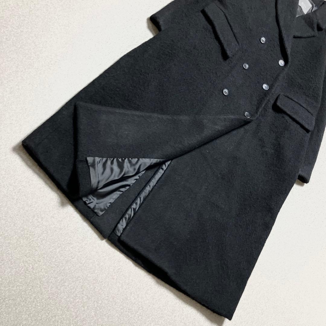 CLANE ダブルウールロングコート ラグランスリーブ シャギー マキシ丈