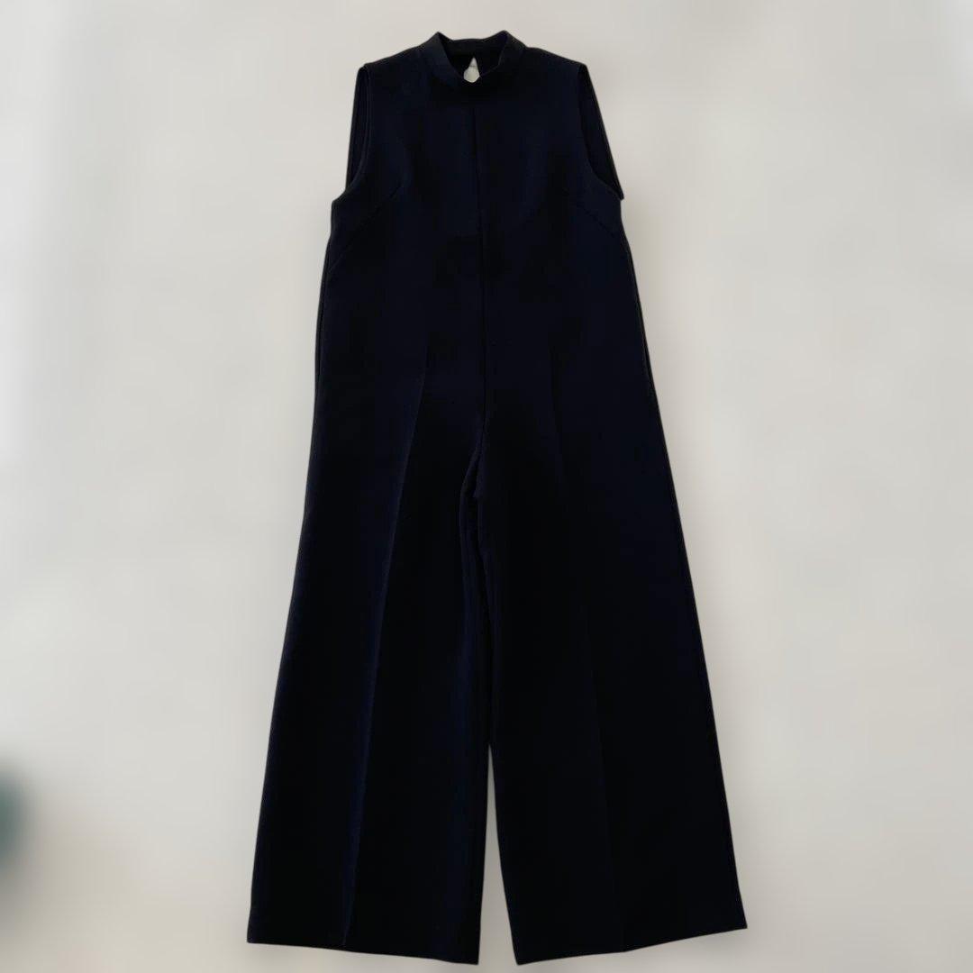 アドーア　定価¥60500 ミドルジョーゼットオールインワン　ブラック38