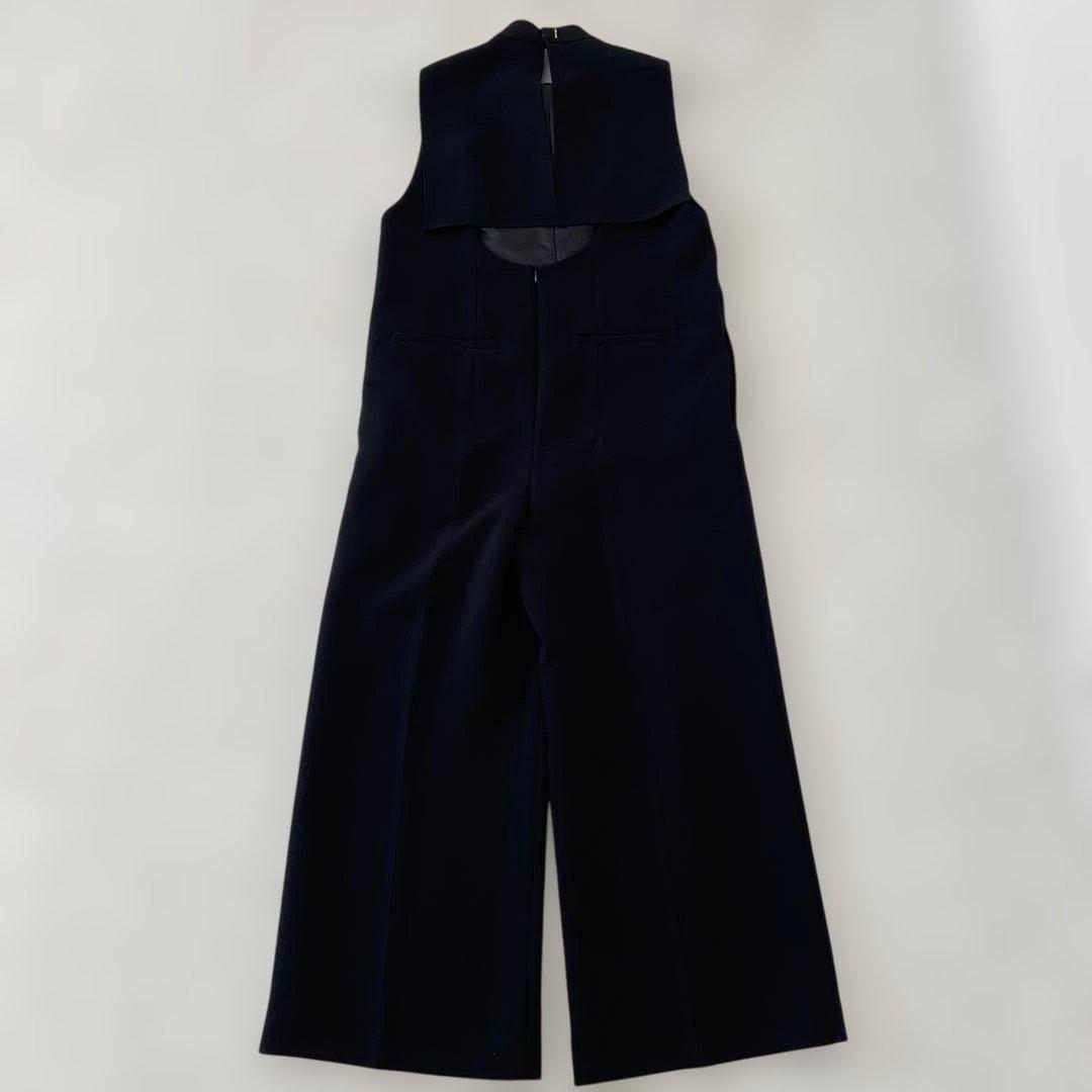 アドーア　定価¥60500 ミドルジョーゼットオールインワン　ブラック38