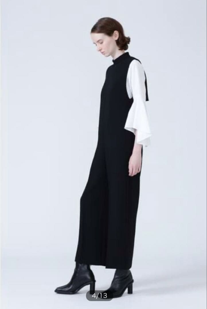 アドーア　定価¥60500 ミドルジョーゼットオールインワン　ブラック38