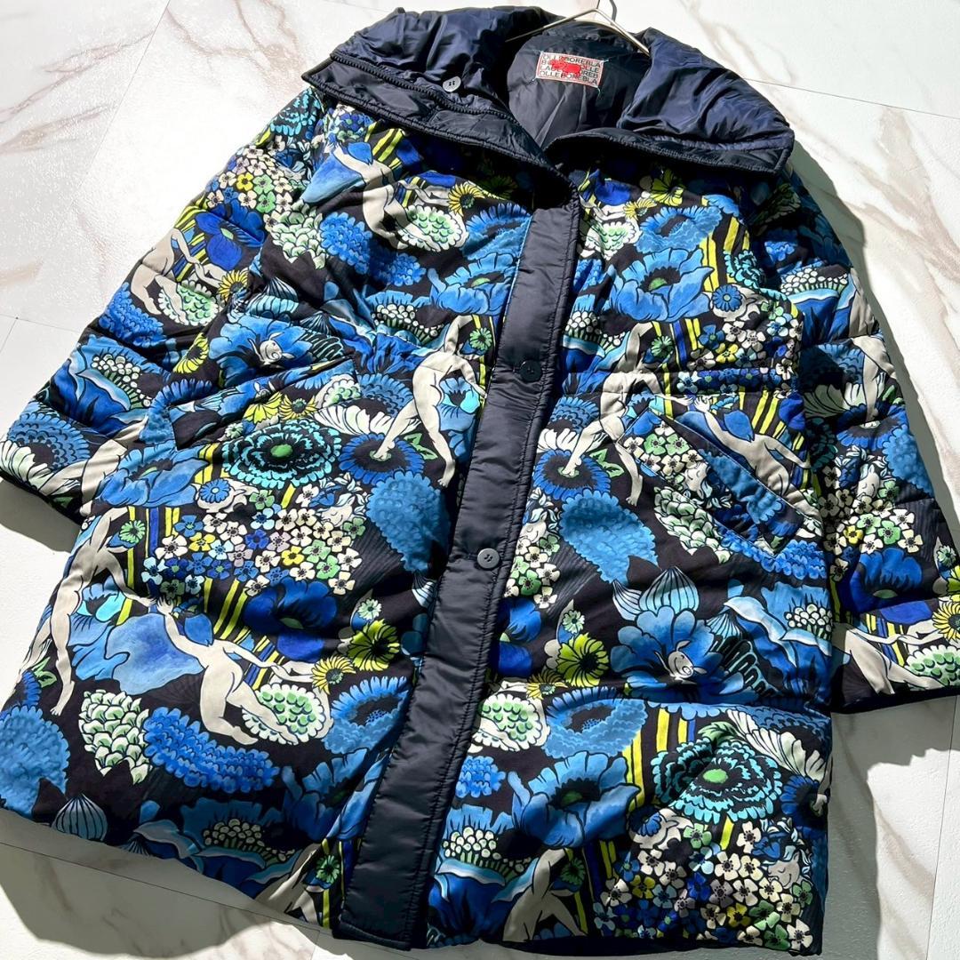 OLLEBOREBLA アルベロベロ リバーシブル ダウン コート ぶたさん 花