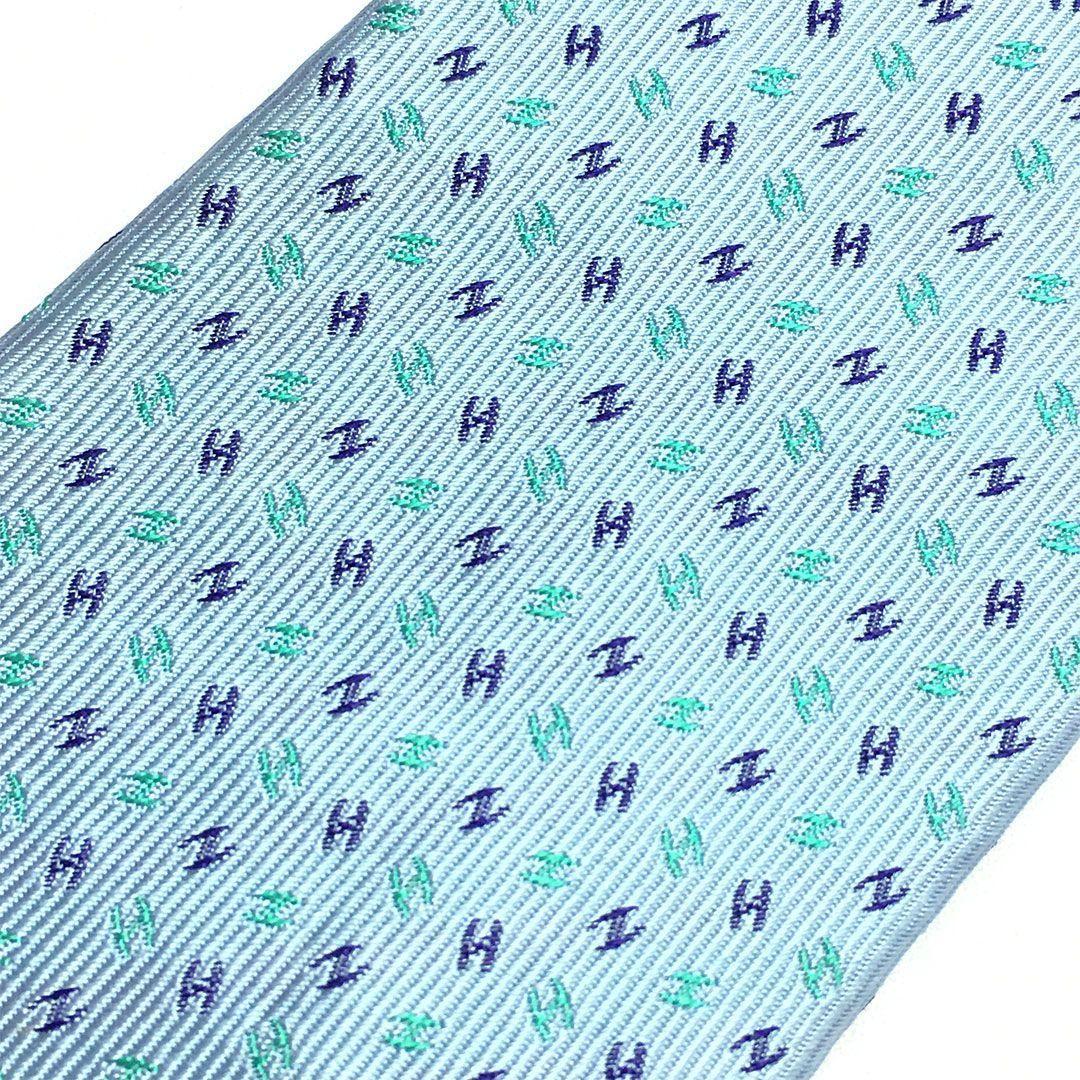 未使用級 エルメス HERMES ネクタイ シルク H織りタイ ファソネH H柄