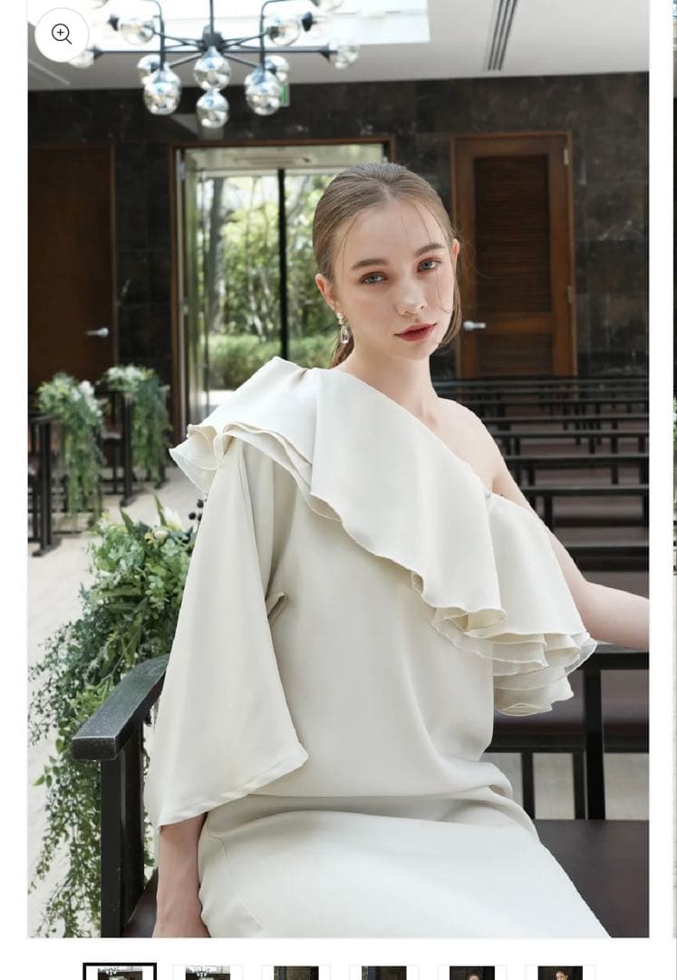 Acka. frill shoulder lady dressサイズ2