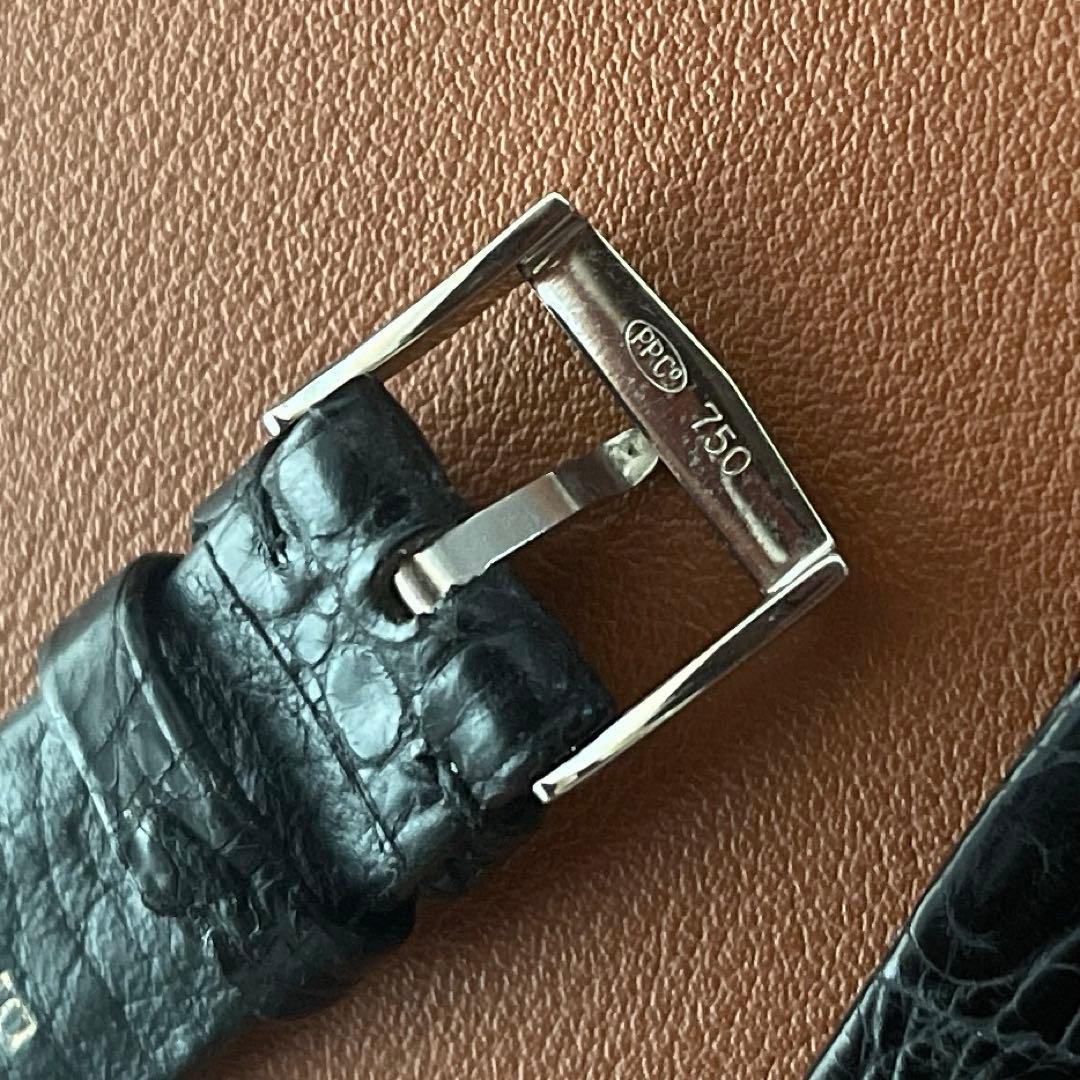 18mm時計ベルト黒パテックフィリップ3796カラトラバ