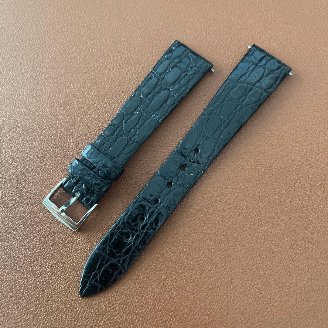 18mm時計ベルト黒パテックフィリップ3796カラトラバ