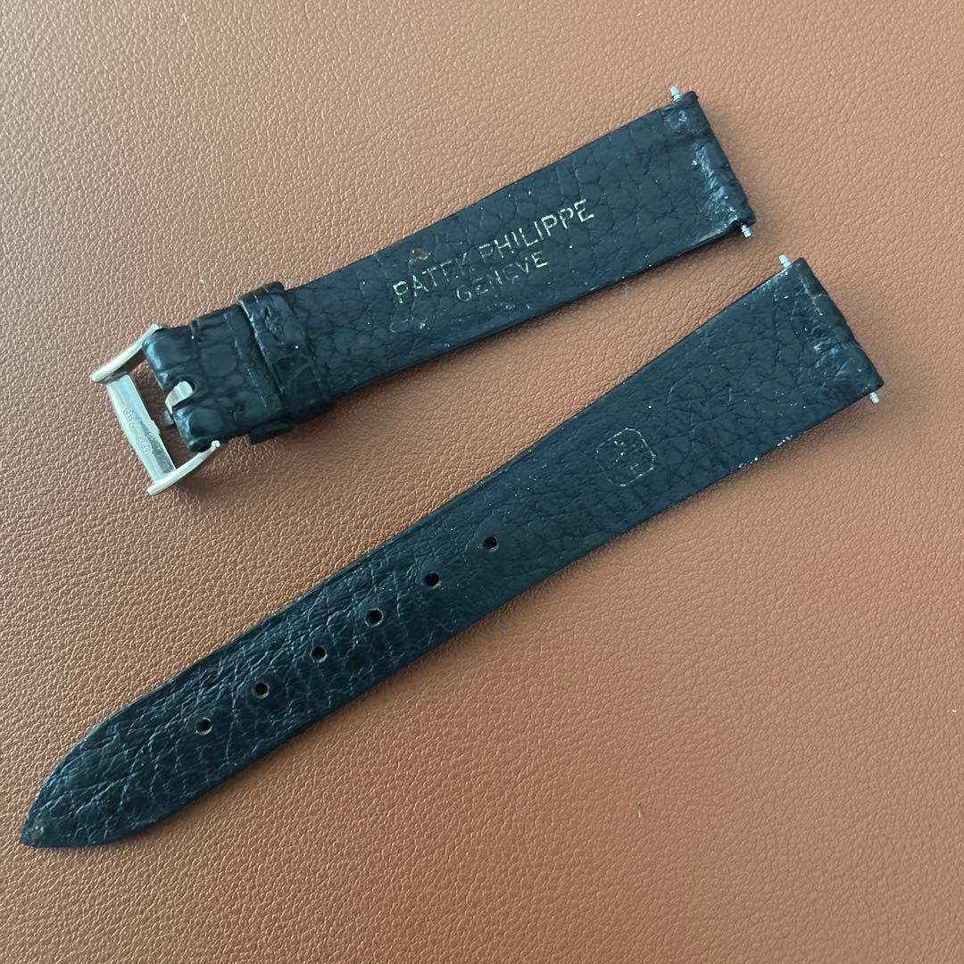 18mm時計ベルト黒パテックフィリップ3796カラトラバ