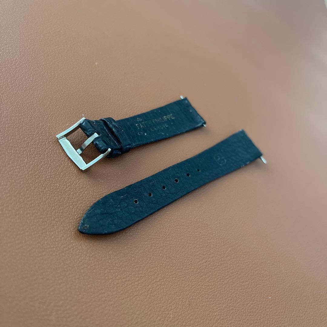 18mm時計ベルト黒パテックフィリップ3796カラトラバ